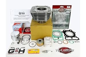 ARMOR TECH, SHINDY MFG, NGK Cylinder Engine Motor Top End Rebuild Kit that is compatible with the 1988-2000 Honda TRX 300 Fourtrax 4x4 & 2x4 four-wheelers (cylinder, piston kit, top end gasket kit, spark plug, oil filter)