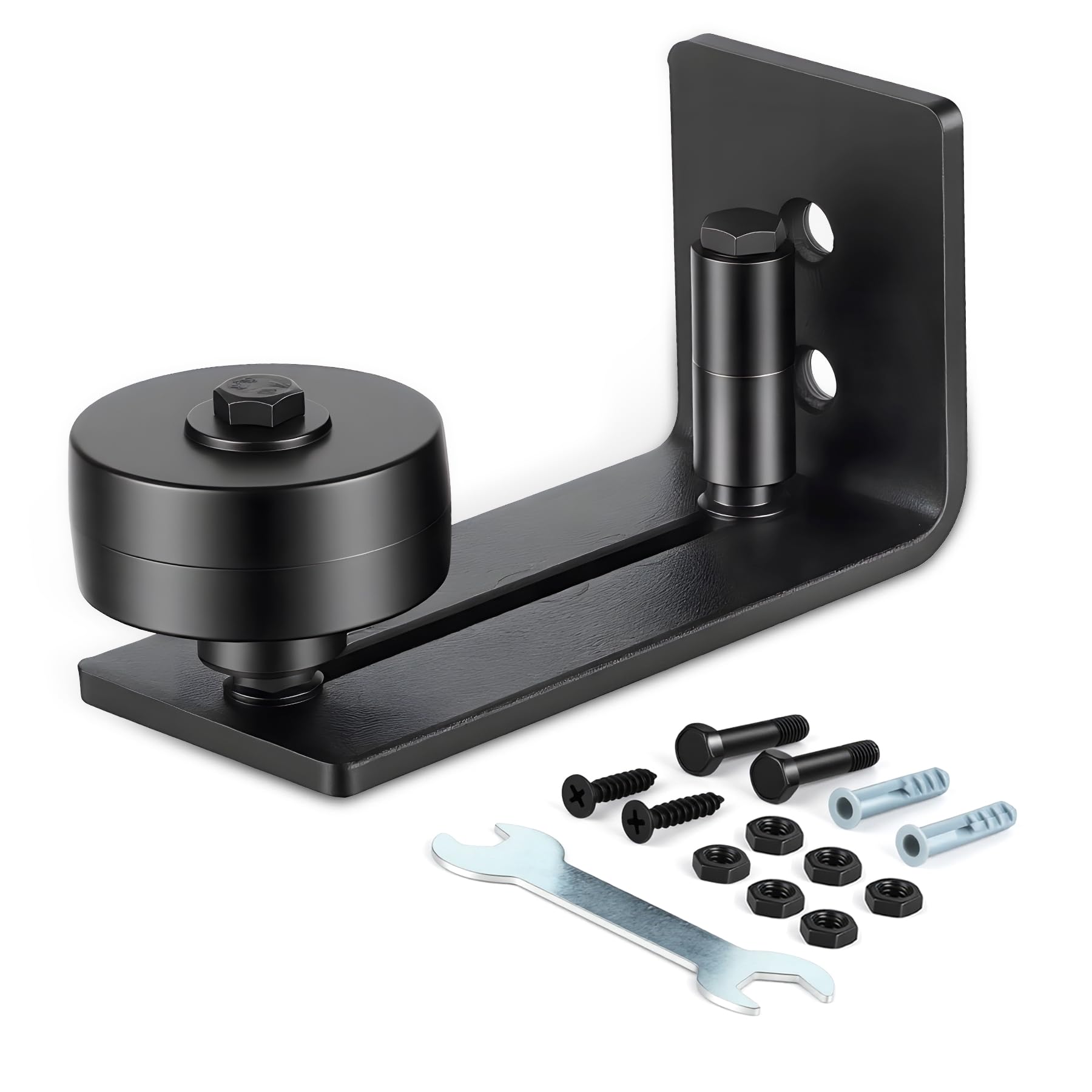 Wilktop 8 in 1 Sliding Door Floor Guide, Adjustable Wall Mounted Barn Door Roller Guide Bottom Bracket Sliding Barn Door