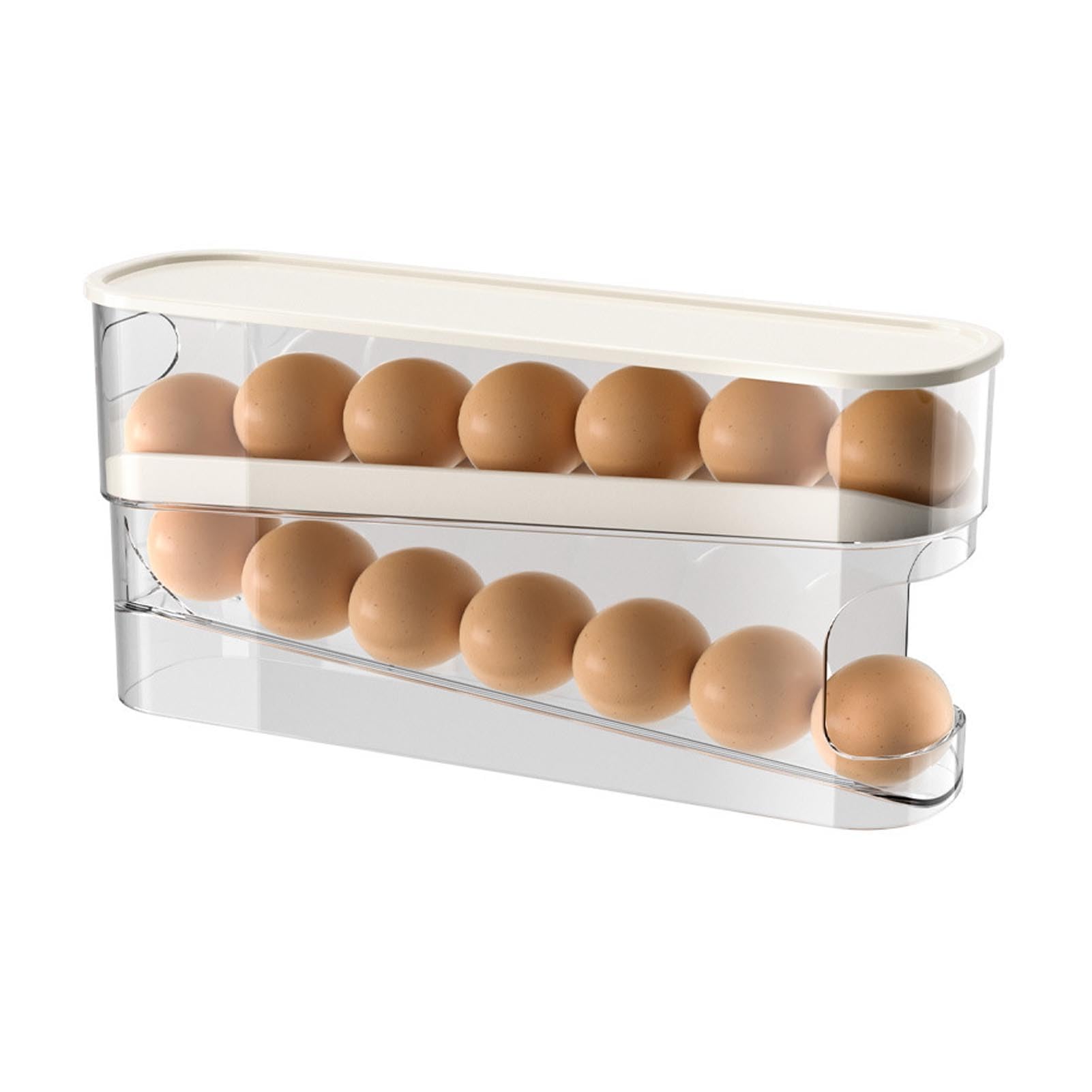 Photo 1 of Auto Rolling Fridge Egg Organizer, Space Saving Eggs Dispenser for Refrigerator Storager, Egg Holder for Fridge, Home Egg Holder