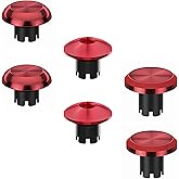 Ceozon Replacement Metal Thumbsticks for Ps5 Edge Controller 6 in 1 Swap Analog Joystick Thumb Grips Accessories Red