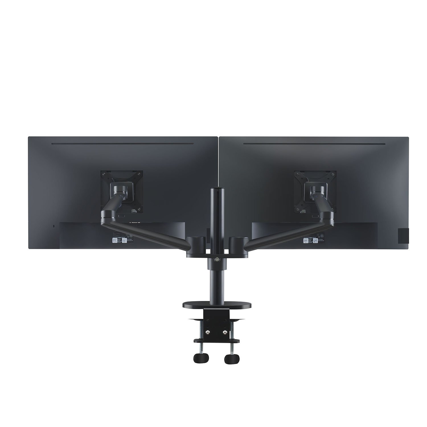 ThingyClub® Adjustable Aluminium Universal Full Motion Desk Mount Arm Stand Bracket (Dual Monitors - Black)