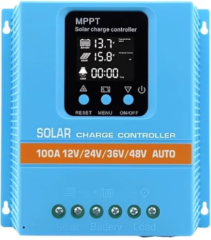 100A MPPT Solar Charge Controller – 12V/24V Auto, Car/RV/Off-Grid