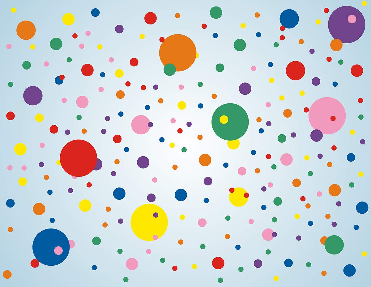 Polka Dots Wall Stickers (140dots) Colorful Dot Wall Decals Circle Round Wall Stickers Vinyl Wall Decal Dot Decor Primary Colors Removable Peel and Stick Wall Decals for Kids Room Nursery Playroom