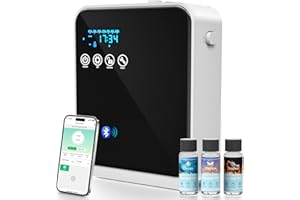 AROMAUKO Waterless Essential Oil Diffuser,250ml Aromatherapy Scent Diffuser Air Machine with Smart APP & Touch Screen|Whole House Oil Diffusers for Home,Office & Hotel Collection,Covers up to 1500 sq.ft–Black