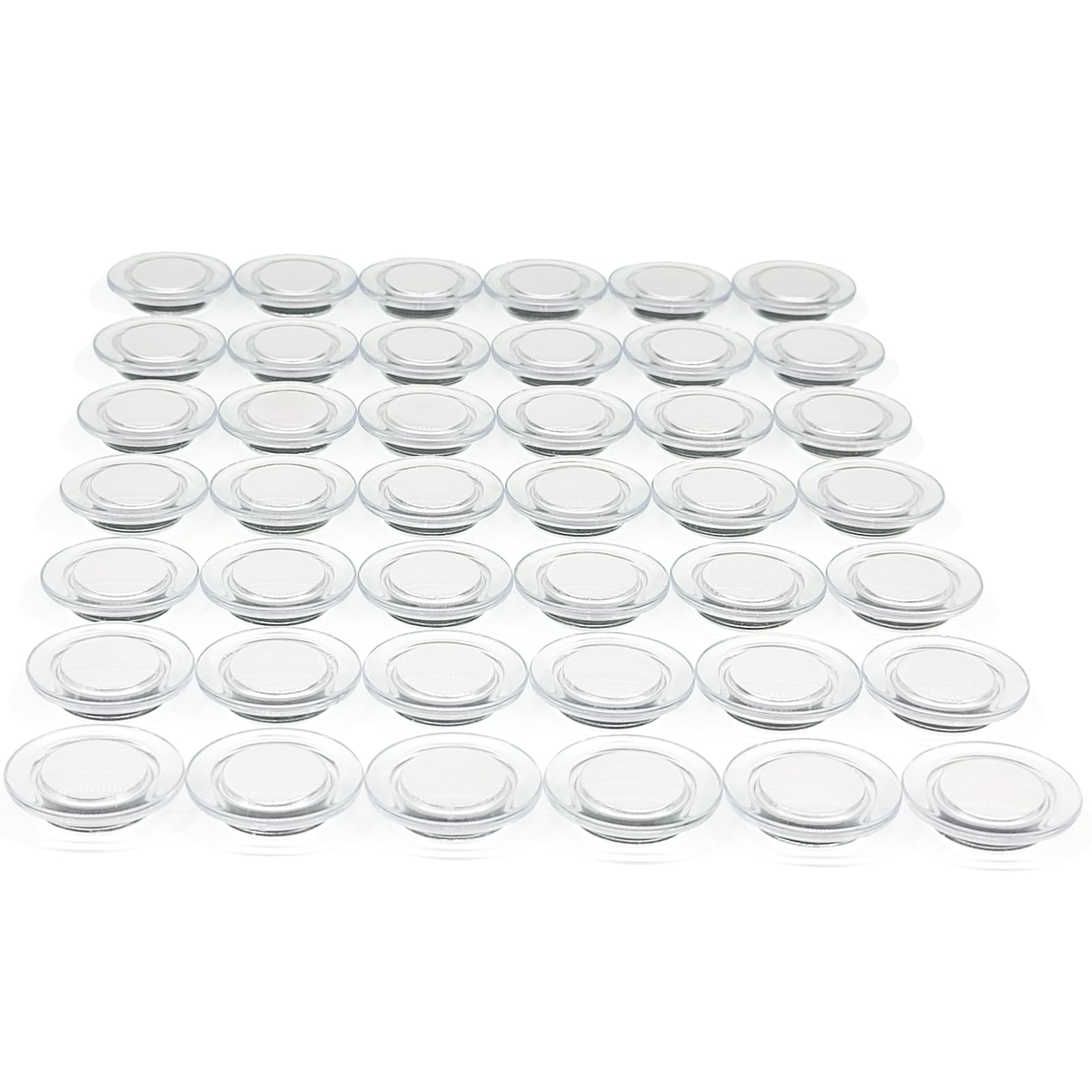 PYJLBX 42 Pack Strong Fridge Magnets – Small Round Transparent White Magnets for Whiteboard, Notice Board, Office & Crafts – Heavy Duty Cute Mini Magnets for Refrigerator, Memo Board, School, Home