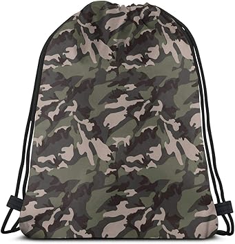 camouflage drawstring backpack