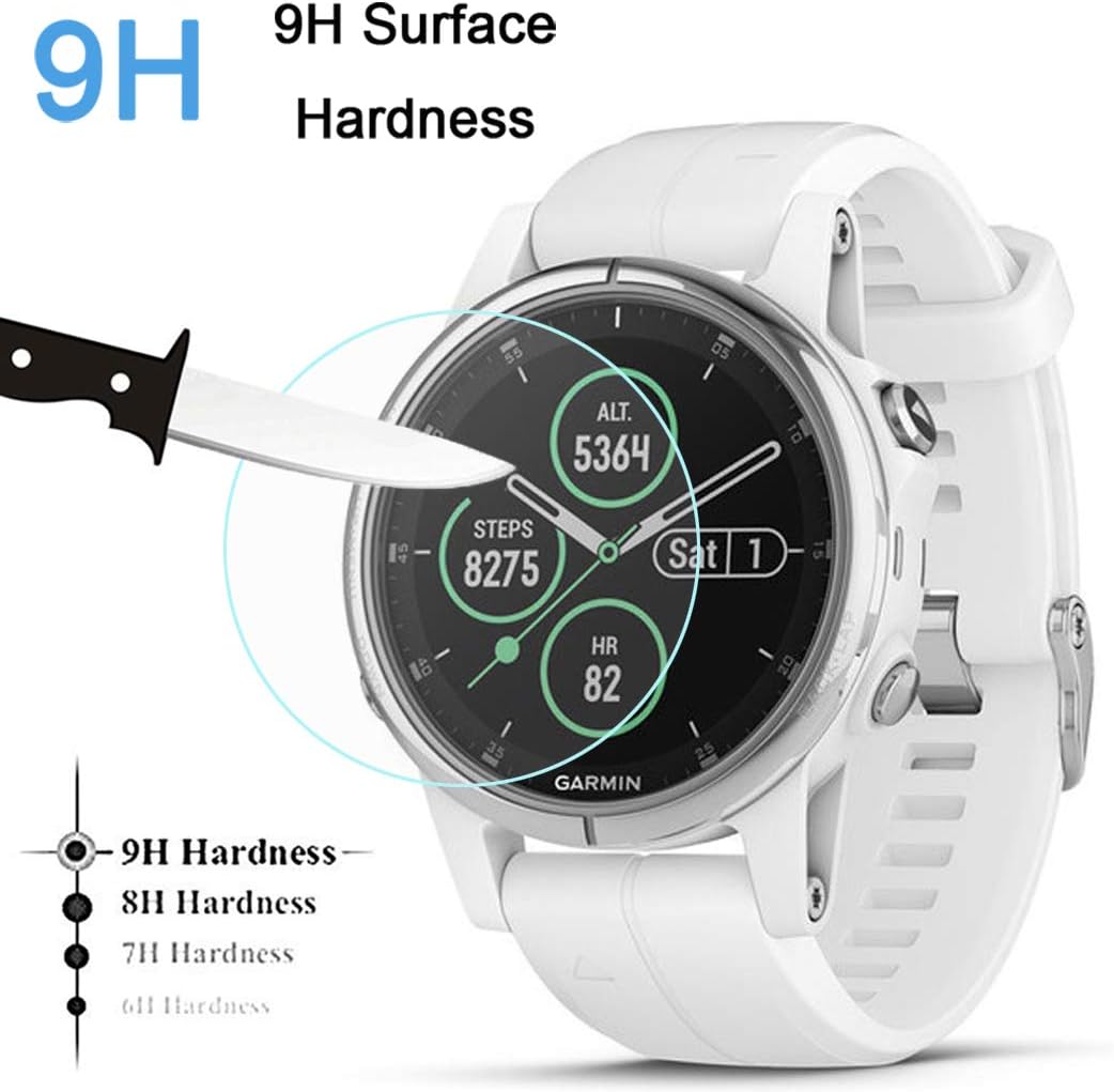 Youniker 3 Pack for Garmin Fenix 5S Plus Screen Protectors Tempered Glass for Garmin Fenix 5S Smart Watch Screen Protector Foils Glass Anti-Scratch Anti-Fingerprint Bubble Free - Image 4