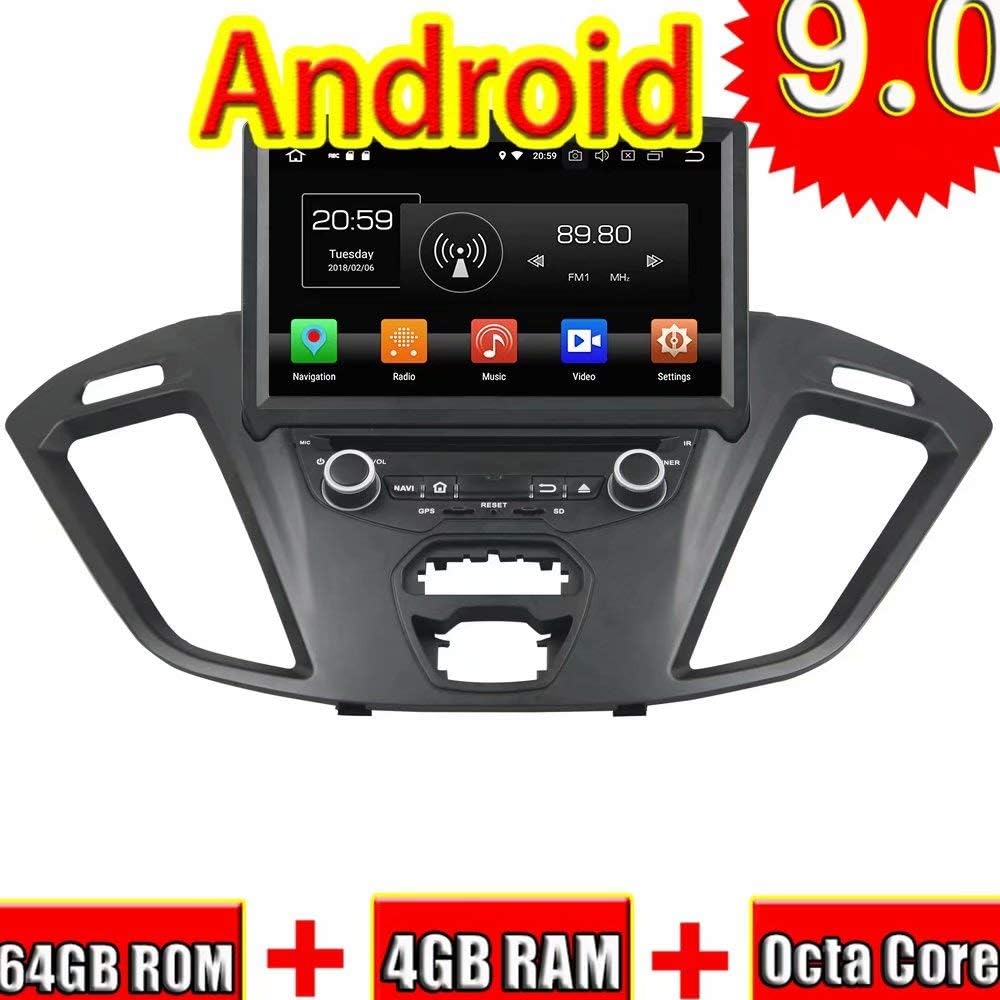 ROADYAKO 8Inch Android 9.0 For Ford Transit Custom 2014 2015 2016 2017 Octa Core Car Stereo Radio With GPS Navigation 3G WIFI Mirror link RDS FM AM Bluetooth AUX Multimedia Audio Video