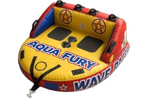 MewVeer Towable Tubes for Boating, Boat Tube for Tubing, Towables Boats Inflable Tube, Towable Rider Deck with Full Nylon Cov