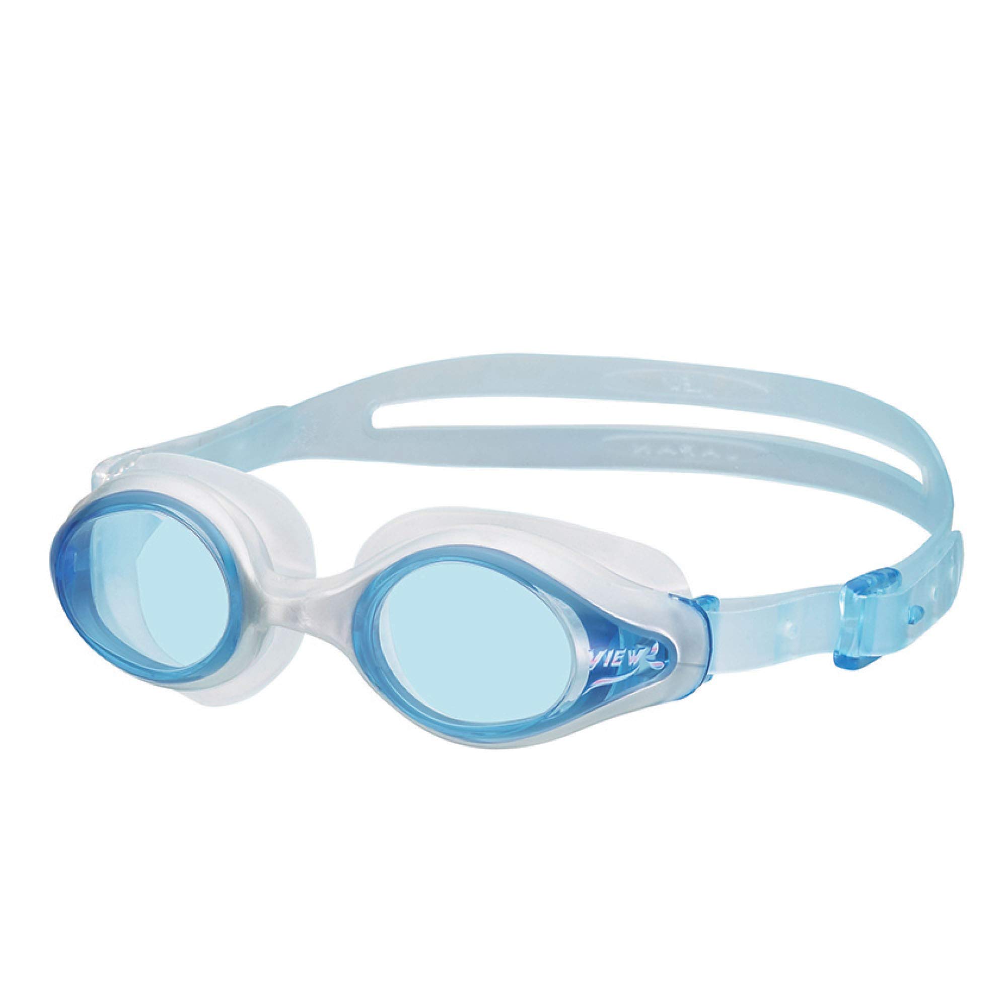 VIEW Swimming Gear V-820ASA Selene SWIPE Anti-Fog Swim Goggles, Clear Blue