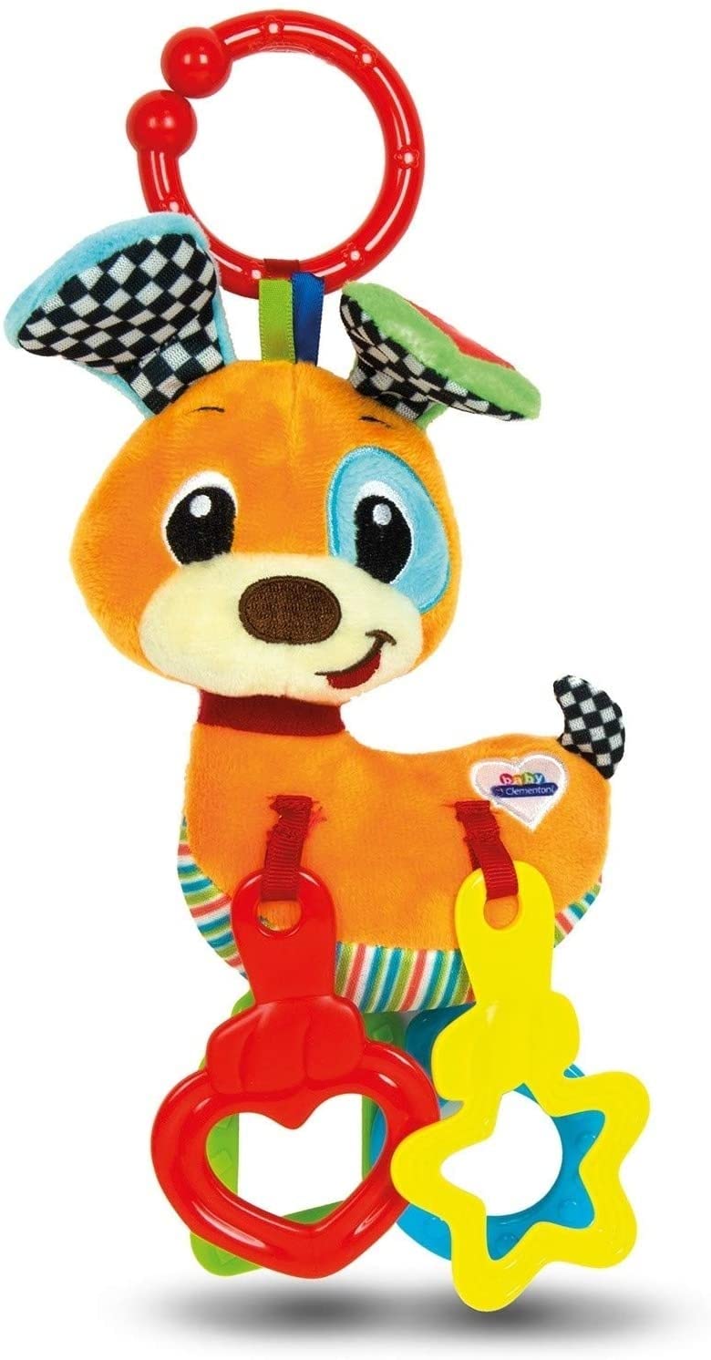 Clementoni - Baby Rattle Puppy With Teething Ring, Suitable From Birth - 1 Piece