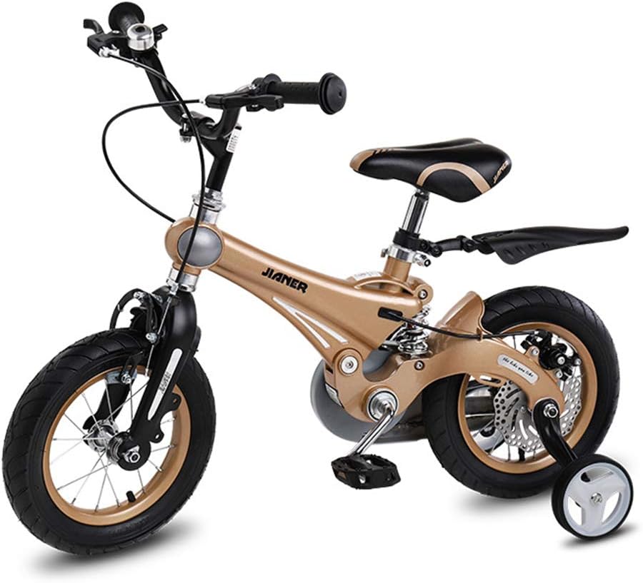 Space Shuttle Lightweight Magnesium Kid's Bike for Boys and Girls, 12" 14" 16" 18" Kids Bicycle Boys and Girls With Alloy Kickstand V-brake and Backpedal Brake | As From 2 years,Brown,12inches