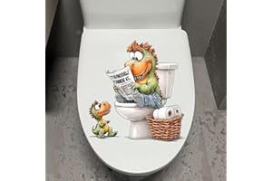 1pcs 3D Dinosaur Toilet Decal - Self-Adhesive Waterproof Removable Dog Cat Bathroom & Door Wall Sticker, Creative Funny Toile