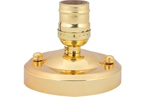 Yinhing E26 E27 Vintage Industrial Ceiling and Wall Light Base Holder Pendant Bulb Lamp Screw Socket in Elegant Gold Finish f