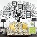 Simple Shapes Family Tree Wall Decal (Black, Standard Size : 107