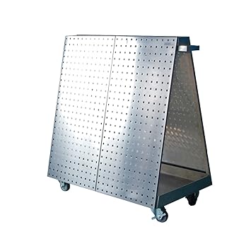 Triton Products LBC-18S LocBoard Anodized Aluminum Frame Stainless Steel Tool Cart with Tray 5 ft Narrow Silver Tinsel Artificial Christmas Tree clear lights