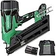 Metabo HPT Cordless 18V MultiVolt™ Framing Nailer Kit Accepts 2-Inch to 3-1/2-Inch Clipped & Offset Round Paper Nails 1-18V 4.0Ah Li-Ion Battery w/Fuel Gauge Lifetime Tool Warranty NR1890DCST