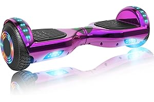 SISIGAD Hoverboard for Kids Ages 6-12, with Built-in Bluetooth Speaker and 6.5" Colorful Lights Wheels, Safety Certified Self Balancing Scooter Gift for Kids