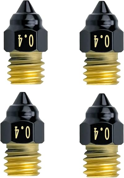 POLISI3D 4pcs Upgraded Sprite Extruder Pro 0.4mm PTFE Nozzle for Creality Ender