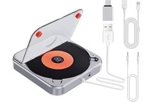 Portable Car CD Player with USB/AUX Port,CENXINY External CD Player Compatible with Car Radio Stereo,Universal for Vehicle,with 1 M AUX Cable/1.5 M USB Extension Cable/Adapter(A to C)