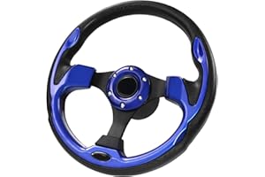 QYMOPAY 12.5 Inch Boat Steering Wheel with 3/4“ Axle Marine Steering Wheel Adapter, Yachts, Pontoon Boats