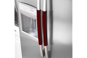 OUGAR8 Refrigerator Door Handle Covers,Keep Your Kitchen Appliance Clean from Smudges, Fingertips, Drips, &Food Stains, Perfect for Dishwashers(Dark Red,Burgundy)