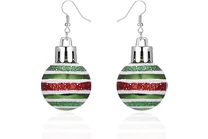 FRODETE Christmas Earrings for Women Cute Christmas Bow Tree Snowflake Santa Claus Jingle Bell Drop Dangle Earrings Xmas Holiday Party Favors Decor Accessories