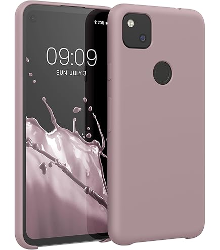 Kwmobile Case Compatible With Google Pixel 4a 5G Case - Soft Slim TPU Silicone Phone Cover - Blue-Grey
