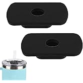2pcs Replacement Slider Compatible with Yeti 20oz 30oz Tumber BPA-Free Black Straw Lid for Yeti Magslider/Stronghold Straw Cover for Bottle 20/30 Oz Tumber