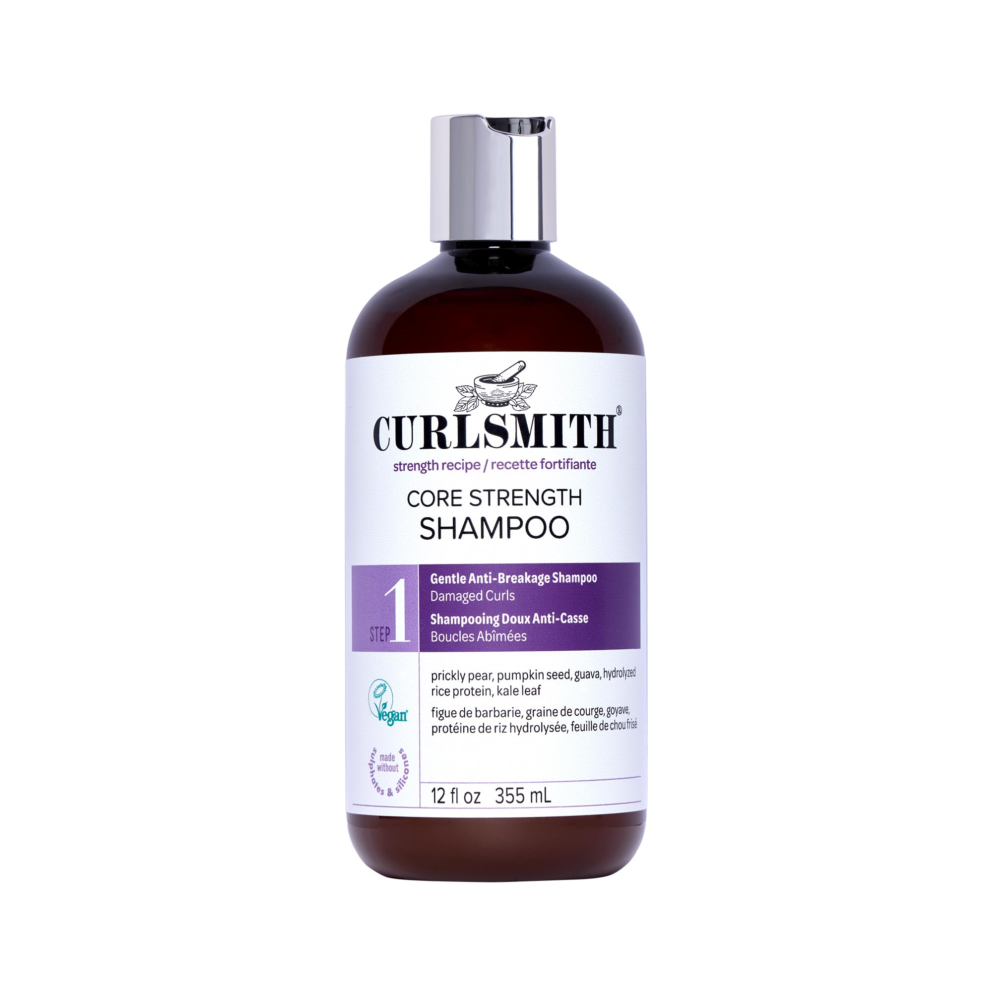 Curlsmith – Core Strength Shampoo, Gentle Protein-Rich for Frequent Use (355ml)
