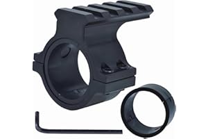 Miaozhun Tactical 1 inch and 30mm Scope Mount Ring Adapter with 4 Slots Picatinny Rail on top, Scope Tube Clamp with Diameter Reducer Insert for Flashlight, Red Dot, Laser Sight, Accessories