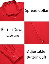 COOFANDY Men's Muscle Fit Dress Shirts Stretch