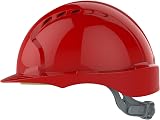 JSP EVO2 Safety Helmet Hard Hat Red Ventilated OneTouch Slip Ratchet EN397 view 3