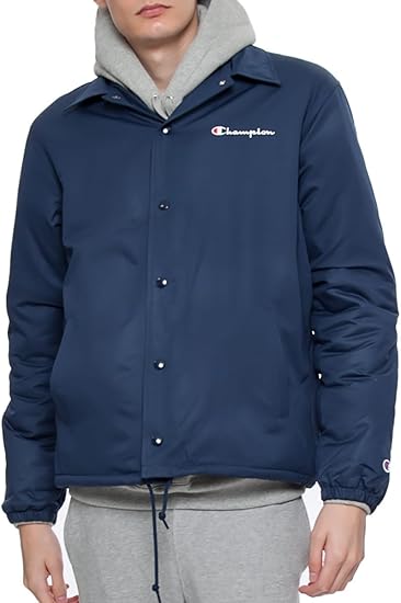 Amazon Co Jp チャンピオン Champion 裏ボア コーチジャケット C3l610 ネイビー Ll 服 ファッション小物