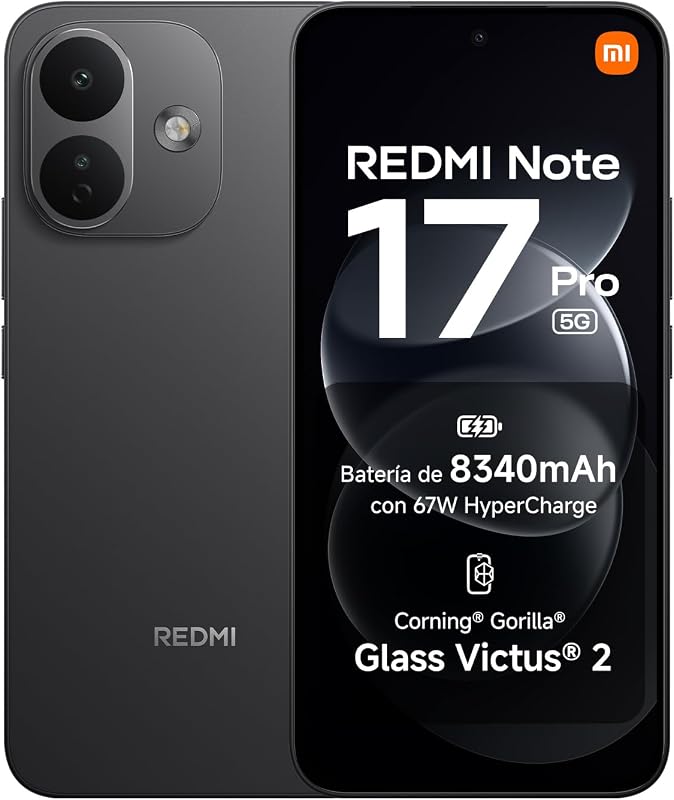 REDMI Note 17 Pro 5G, Smartphone 8+512GB, Preto, bateria 8340mAh