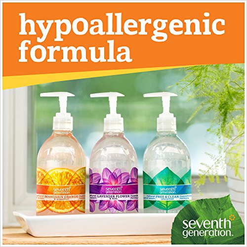 Seventh Generation Hand Wash, Mandarin Orange & Grapefruit , 12 Fl Oz, (Pack of 8)