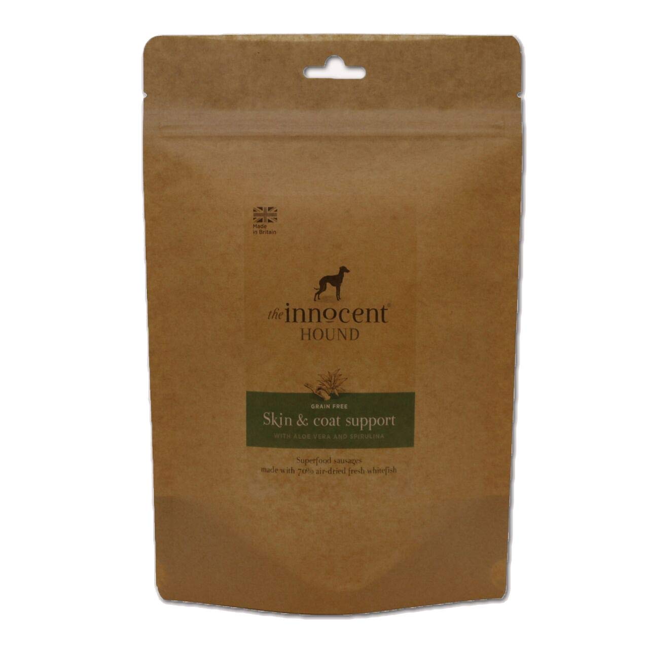 The Innocent Hound Skin & Coat Support Sausages with Aloe Vera & Spirulina 500g