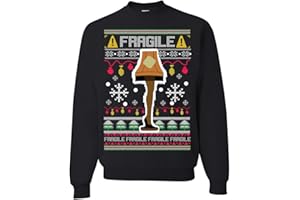 Wild Bobby Fragile Leg Lamp Christmas Story Funny Xmas Ugly Christmas Sweater Unisex Crewneck Graphic Sweatshirt