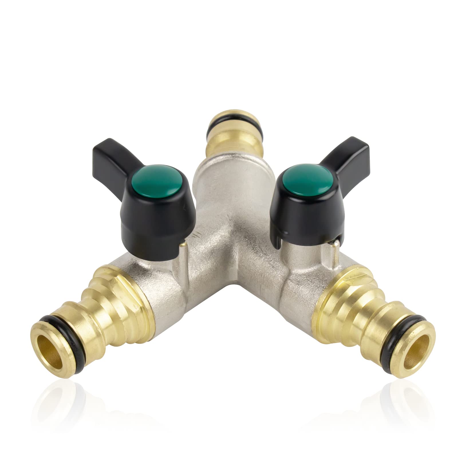 Hydrogarden 2 Way Garden Water Pipe Connectors Pipe Adapter 2 Way Garden Hose Splitter Y Shape Water Diverter Adapter Switch Valve