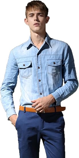 Amazon メンズ ファッション 男 長袖 ライトカラー 全1色 デニム ジャケット オシャレ アウター 着こなし コーディネート ベンリ Live Shop L 写真のように コート ジャケット 通販