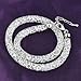 Mytys Choker Necklace for Women Mesh Crystal Charm Chain Necklace(Silver Necklace)