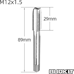 Burkit M12 X 1.5 Tap and Die Set, M12 x 1.5 Machine