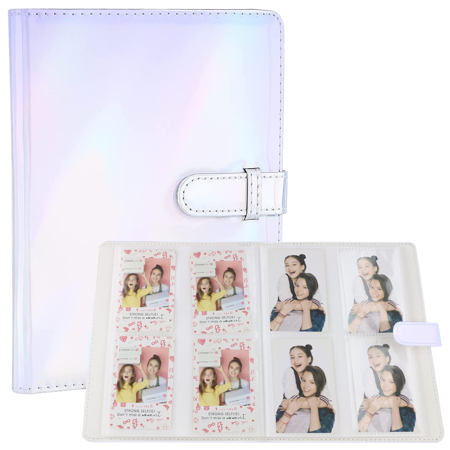 Frankmate 256 Pockets Mini Photo Album for Fujifilm Instax Mini Camera, Leather Photo Album Bookshelf Picture Album Book Simple Design