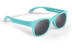ROSHAMBO BABY ROSHAMBO Unbreakable Toddler Sunglasses with Strap BPA-free – Girls Boys 2-4 years – Polarized Lens, Assembled in USA