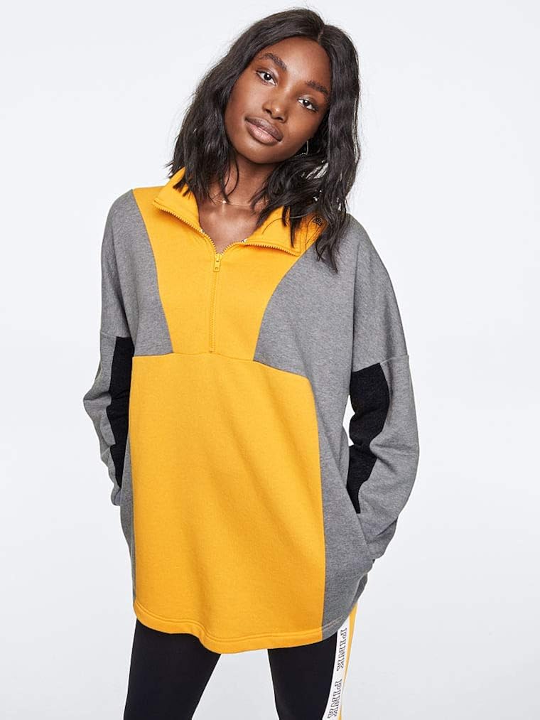 victoria secret yellow sweatshirt