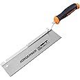 JORGENSEN 10" Dovetail Reversible Saw, Professional Cutting Jamb Saw, 13TPI Double Ground Teeth Flush Cut Saw Spring Loaded Design Cranked Soft Handle, Shorten Door Frame, Tile Installation and Prep
