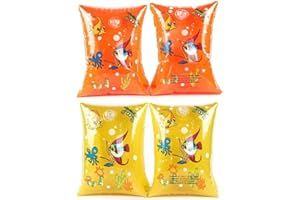 Floating Inflatable Arm Bands 2pairs Kids Inflatable Swimming Arm Ring Swimming Arm Bands Inflatable Armband Float Swim Learn