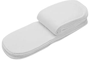 Sonew 10pcs Soft&Breathable Baby Diapers Toddler Cotton Nappy Insert Liners Reusable Cotton Cloth Diaper 12.5 * 4.7in Common Size(6 Layers)