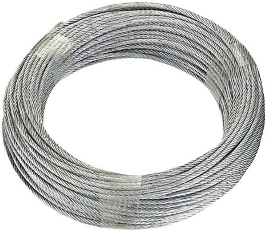 CONNEX DY2701385 4mm x 20m Galvanised Wire Ropes, Black, 20 m x 4 mm