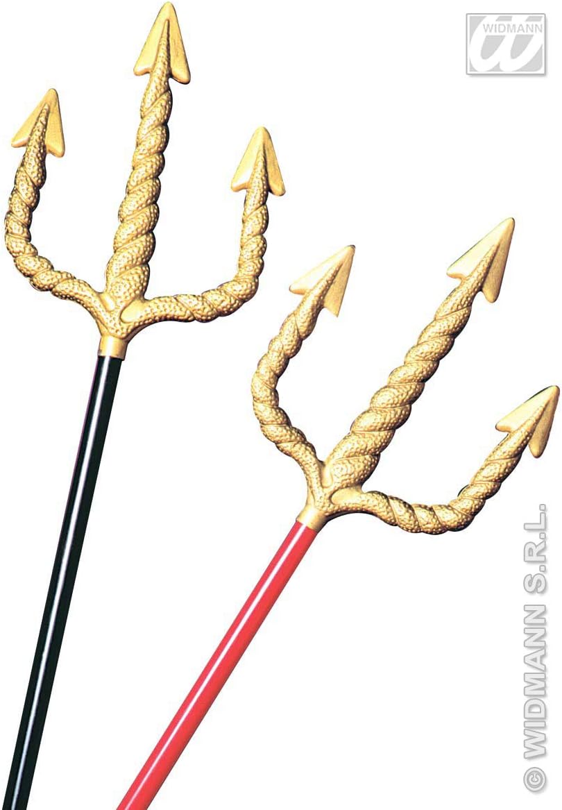 Golden Spiral Pitchfork 120cm Accessory For Halloween Fancy Dress 